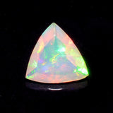 6mm Ethiopian Opal Trillion Cut Stone, Ethiopian Faceted Opal, 0.40CTW