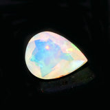 6x9mm Huge Ethiopian Opal, Pear Faceted Fancy Cut Stone For Ring/Jewelry, 0.7CTW