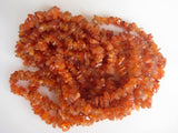 5-7 mm Carnelian Chips, Carnelian Gemstone Beads, Raw Carnelian Chips, 32 Inch