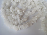 5 mm White Quartz Chips, White Quartz Beads, White Quartz Gemstone Chips, 32 In