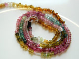 2.5mm Multi Tourmaline Faceted Rondelle Beads, 13 Inches Multi Tourmaline