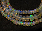 4mm- 7mm Ethiopian Opal Faceted Rondelle Beads, Welo Opal Beads, Ethiopian Opal