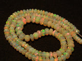 3-6 mm Ethiopian Welo Opal Faceted Rondelle Beads, Ethiopian Welo Opal Beads