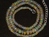 4mm- 7mm Ethiopian Opal Faceted Rondelle Beads, Welo Opal Beads, Ethiopian Opal