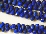 7x10 mm Lapis Lazuli Faceted Tear Drop Beads, Lapis Lazuli Faceted Briolettes