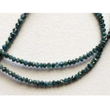1.5mm-2.5mm Blue Faceted Diamonds, Sparkling Blue Diamond Beads, Conflict Free