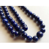 5mm-8mm Lapis Lazuli Plain Round Beads, Blue Lapis Smooth Plain Rondelles Beads