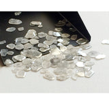 5-7mm White Diamond Faceted Slices, White Diamond Faceted Diamond Slices