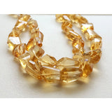 11.5x9.5 mm-23x12.5 mm Citrine Faceted Nuggets, Citrine Step Cut Beads, Citrine