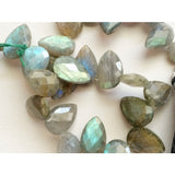 24x14-17x12 mm Labradorite Faceted Pear Beads, Natural Labradorite, Beautiful