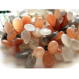 8x12-10x13 mm Multi Moonstone Plain Pear Beads, Multi Moonstone Plain Pear