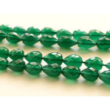 9x6 mm Green Onyx Micro Faceted Tear Drop Beads, Emerald Green Onyx Faceted