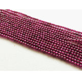 2.5mm Grape Garnet Smooth Round Beads, Garnet Gemstone Rondelle Beads, 13 Inch