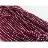 2.5mm Grape Garnet Smooth Round Beads, Garnet Gemstone Rondelle Beads, 13 Inch