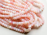 7.5mm -8mm Pink Opal Beads, Peruvian Pink Opal Beads, Opal Rondelles, Original