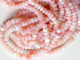 7.5mm -8mm Pink Opal Beads, Peruvian Pink Opal Beads, Opal Rondelles, Original