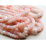 7.5mm -8mm Pink Opal Beads, Peruvian Pink Opal Beads, Opal Rondelles, Original