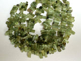 6-7mm Rare Green Tourmaline Faceted Pipe Bead, Natural Green Tourmaline Designer