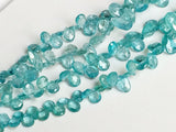 5x7 mm Blue Apatite Faceted Pear Beads, Apatite Pear Shaped Beads, Apatite