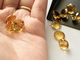 9x11mm Citrine Cut Stone Lot, Oval Faceted Calibrated Citrine Oval Cut Stone