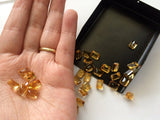 5x7mm Citrine Emerald Cut Stone Lot, Faceted Calibrated Citrine, Beautiful Orange Citrine Cabochon Lot For Jewelry (5pcs To 10pcs Options)