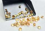 9mm Citrine Round Faceted Calibrated Cut Stone, Citrine Cut Stone For Jewelry