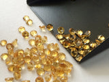 9mm Citrine Round Faceted Calibrated Cut Stone, Citrine Cut Stone For Jewelry