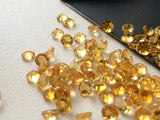 5mm Citrine Round Cut Stone, Citrine Faceted Calibrated, Orange Citrine Lot