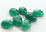Green Onyx Plain Oval Flat Back Cabochons In Size18.5x14.5mm - 21x15mm