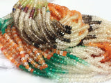 3-3.5mm Multi Gemstone Faceted Rondelles, Natural Multi Gemstone Beads, Multi