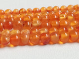 2.5 mm Carnelian Plain Rondelle, Orange Carnelian Plain Round Beads, 13IN
