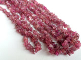 4-6 mm Pink Tourmaline Chips, Pink Gemstone Chips, Raw Pink Tourmaline, 32 Inch