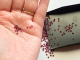 2.5mm Garnet Cut Stones, Faceted Pink Garnet Loose Gemstone, Garnet Rose Cut Gem