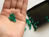 6-6.5mm Green Onyx Plain Round Cabochons, Flat Back Green Onyx Gems