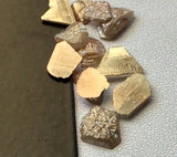 5-6mm Approx Brown Diamond Rough Slices, Brown Rough Diamond Slices, Natural