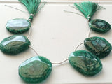 32x28mm To 37x32mm Green Stalactite, Green Solar Quartz, Green Stalactite Slice