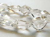 22x12 mm To 20x11 mm Clear Crystal Quartz Faceted Nuggets, Crystal Quartz Tumble