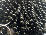 8mm Black Tourmaline Plain Round Beads, Black Tourmaline Smooth Ball Rondelles