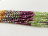 3-3.5mm Multi Gemstone Faceted Rondelles, Natural Multi Gemstone Beads, Multi