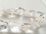 22x12 mm To 20x11 mm Clear Crystal Quartz Faceted Nuggets, Crystal Quartz Tumble