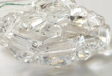 22x12 mm To 20x11 mm Clear Crystal Quartz Faceted Nuggets, Crystal Quartz Tumble