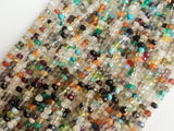 4mm Multi Gemstone Faceted Rondelle Beads, Multi Gemstone Faceted Beads, 13 Inch