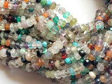 4mm Multi Gemstone Faceted Rondelle Beads, Multi Gemstone Faceted Beads, 13 Inch