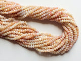 3-4mm Pink Opal Micro Faceted Rondelle Bead Pink Opal Faceted Bead 13 Inch Pink