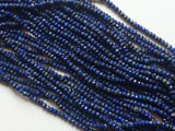 3-3.5mm Lapis Lazuli Faceted Rondelles Bead Blue Lapis Lazuli Tiny Bead 13 Inch