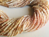 3mm Pink Opal Shaded Faceted Beads, Peruvian Pink Opal Faceted Beads, 13 Inches