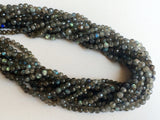 3-3.5mm Labradorite Faceted Round Bead, 13 Inch Natural Labradorite Faceted Ball
