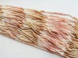 3mm Pink Opal Shaded Faceted Beads, Peruvian Pink Opal Faceted Beads, 13 Inches