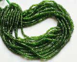 3 mm-5 mm Chrome Diopside Bead Green Tourmaline Green Diopside Faceted Rondelle