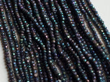 3mm Peacock Spinel Mystic Coated Faceted Rondelle, 13 Inch Peacock Spinel Bead